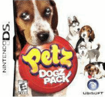 Glittery gif of the cover to the Petz Dogz Pack Nintendo Ds game
