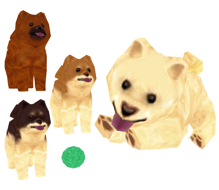 Picture of low poly pomeranians from tomodachi life